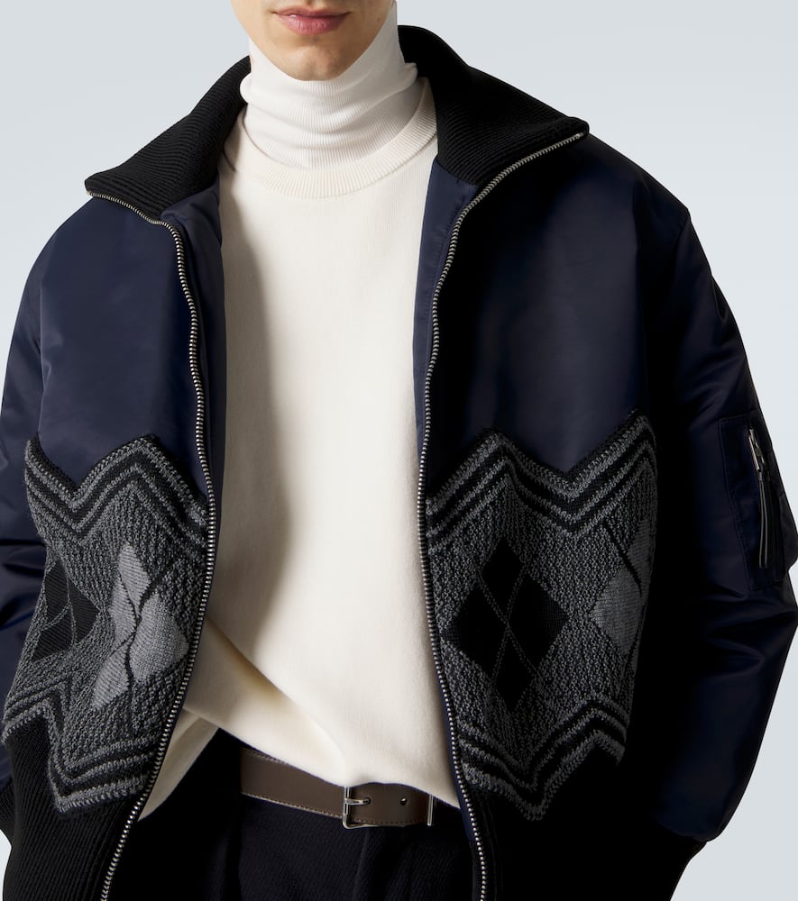 Argyle technical twill jacket
