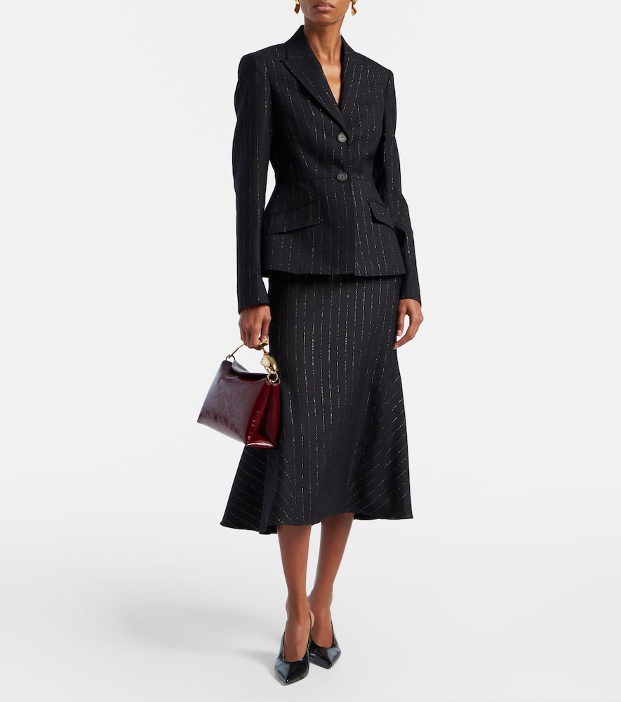 Pinstripe wool blazer