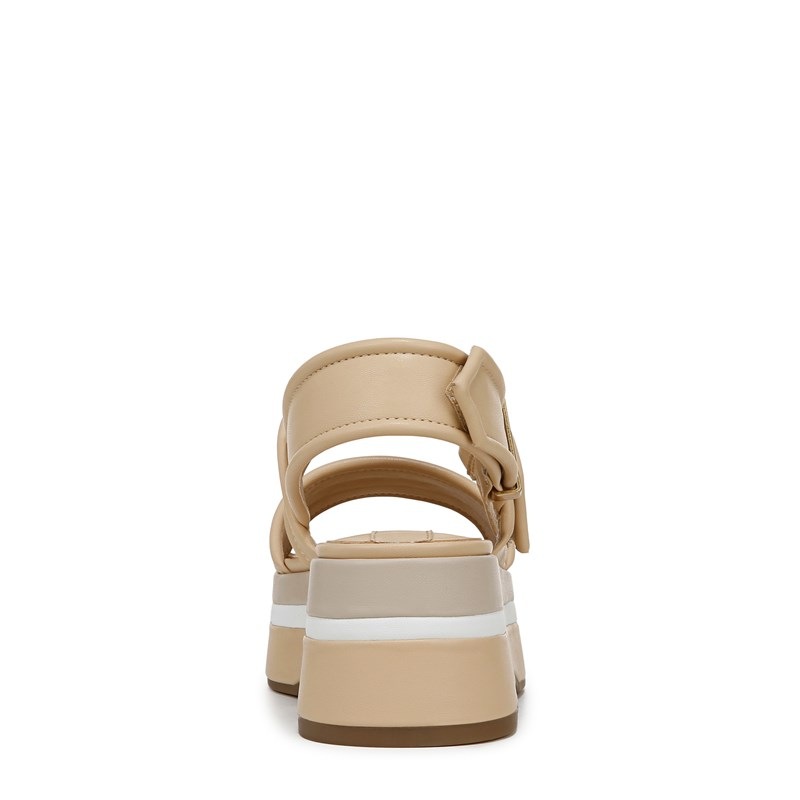 Women's Piper Platform Slingback Sandals (Buff Beige Faux Leather)