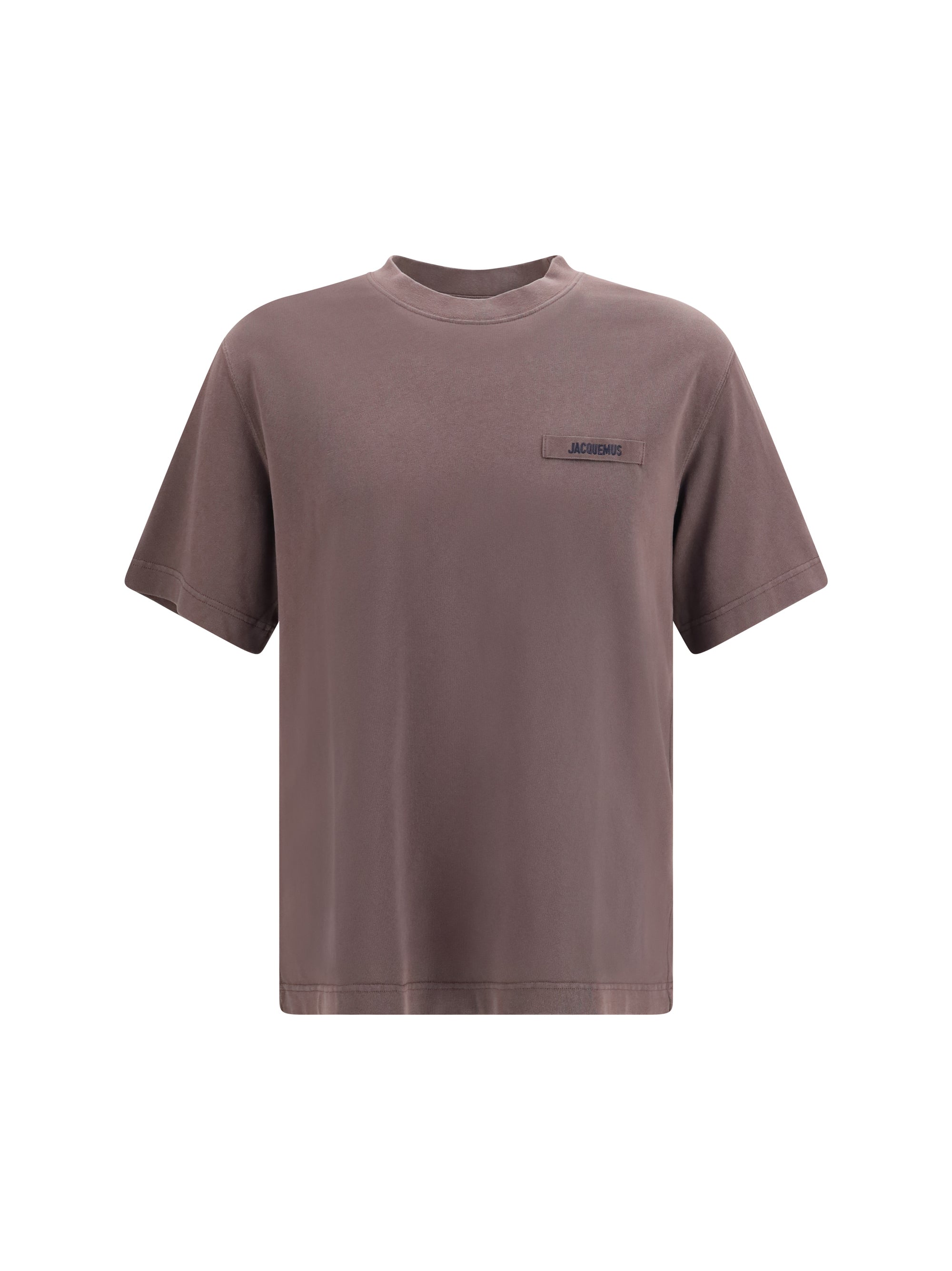 Logo-Patch Cotton T-Shirt — Brown
