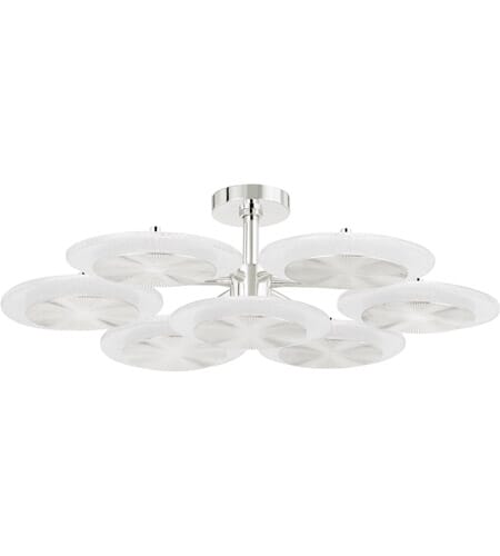 Corbett Topaz 7-Light Transitional Chandelier in Polished Nicke