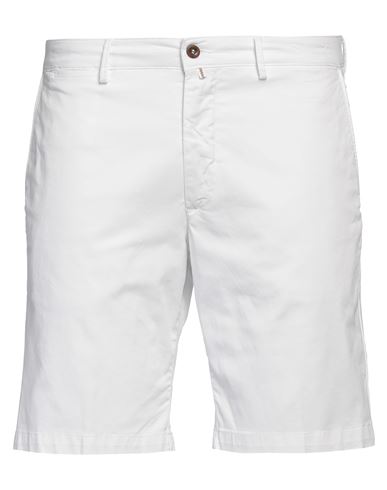 Man Shorts & Bermuda Shorts White Size 38 Cotton, Elastane