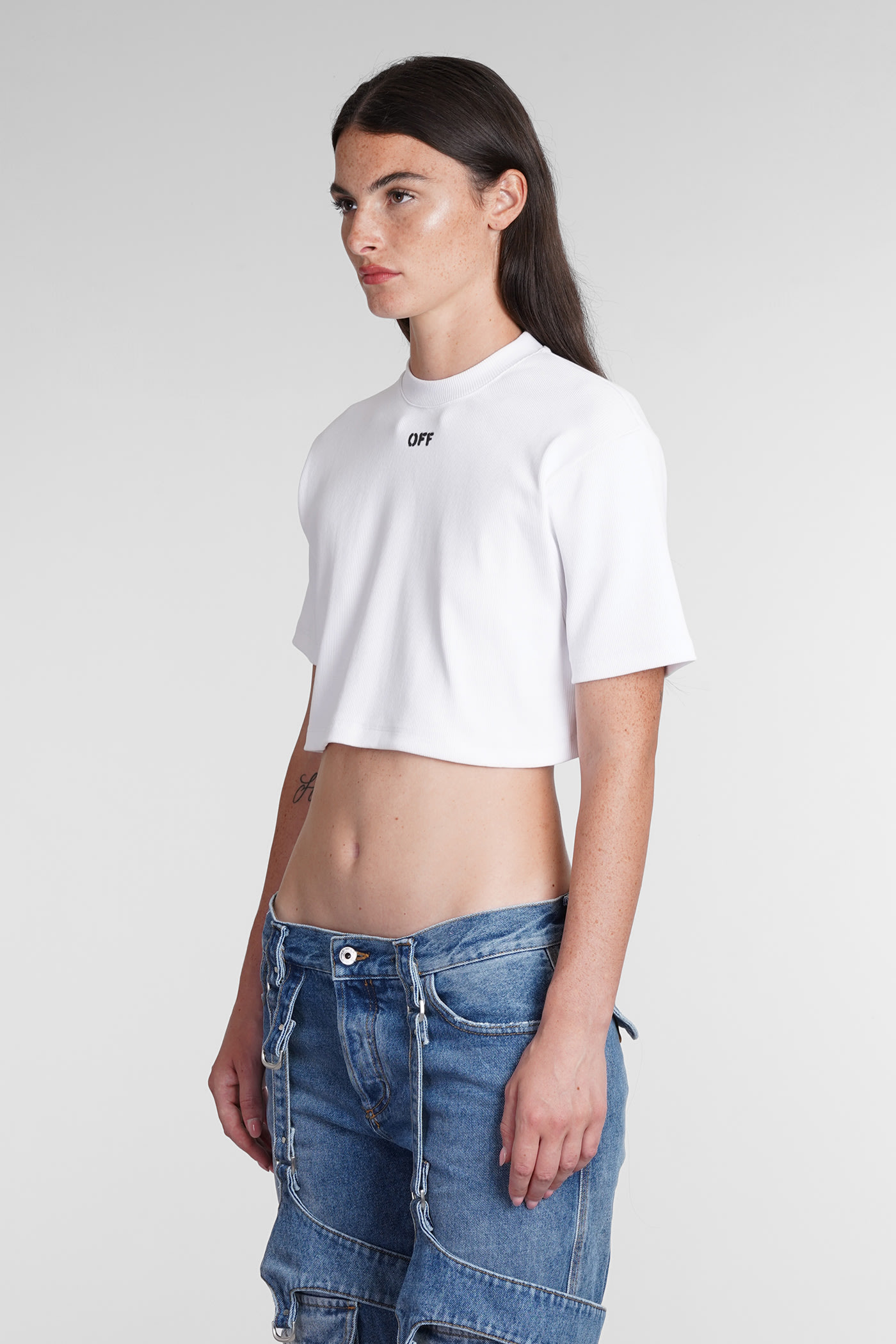 T-Shirt In White Cotton