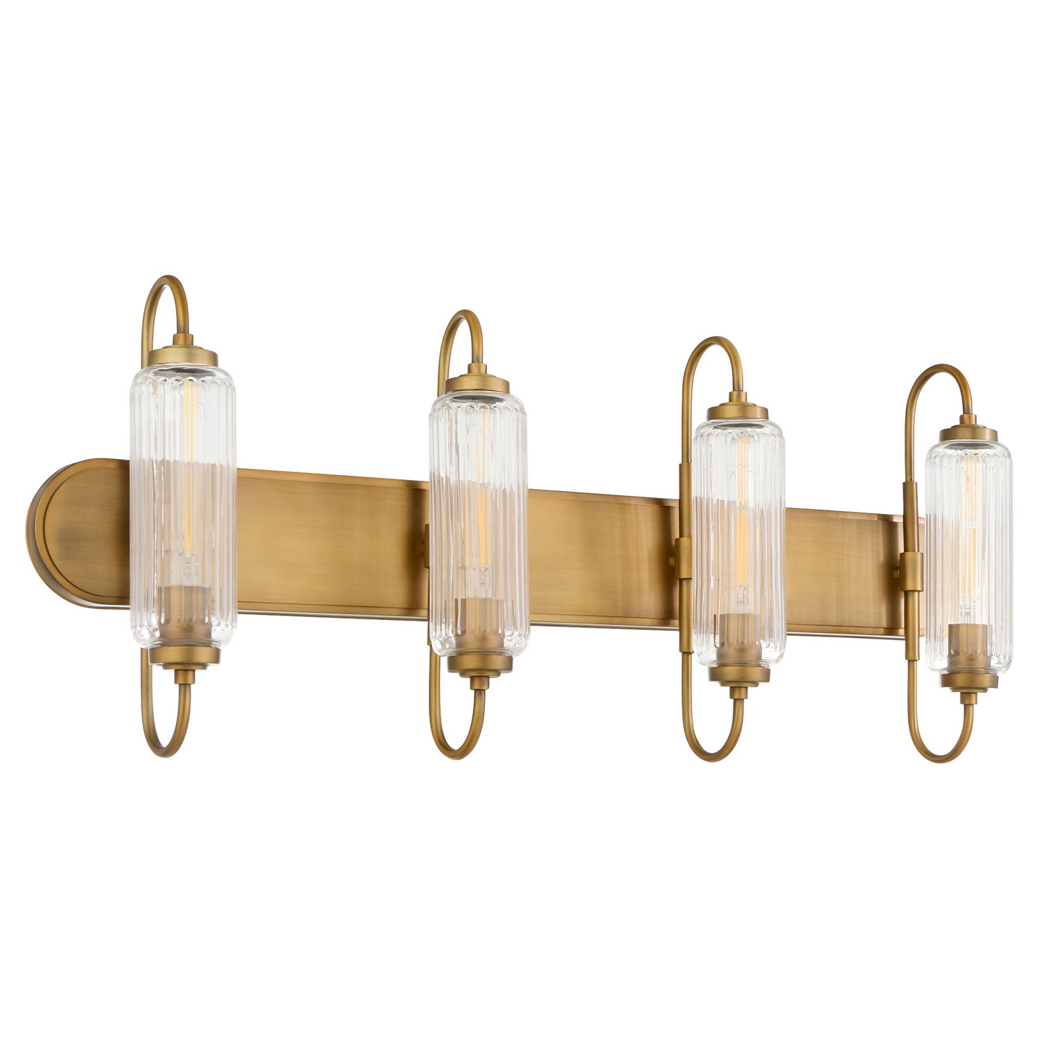 Brushed Brass Bathroom Vanity Light from the Whitmire Collection