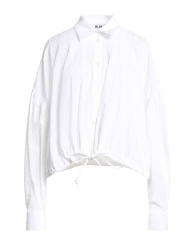 Woman Shirt White Size 4 Cotton, Elastane