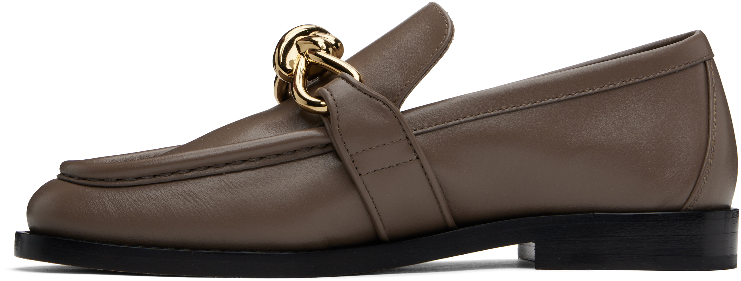 Bottega Veneta Taupe Astaire Loafers