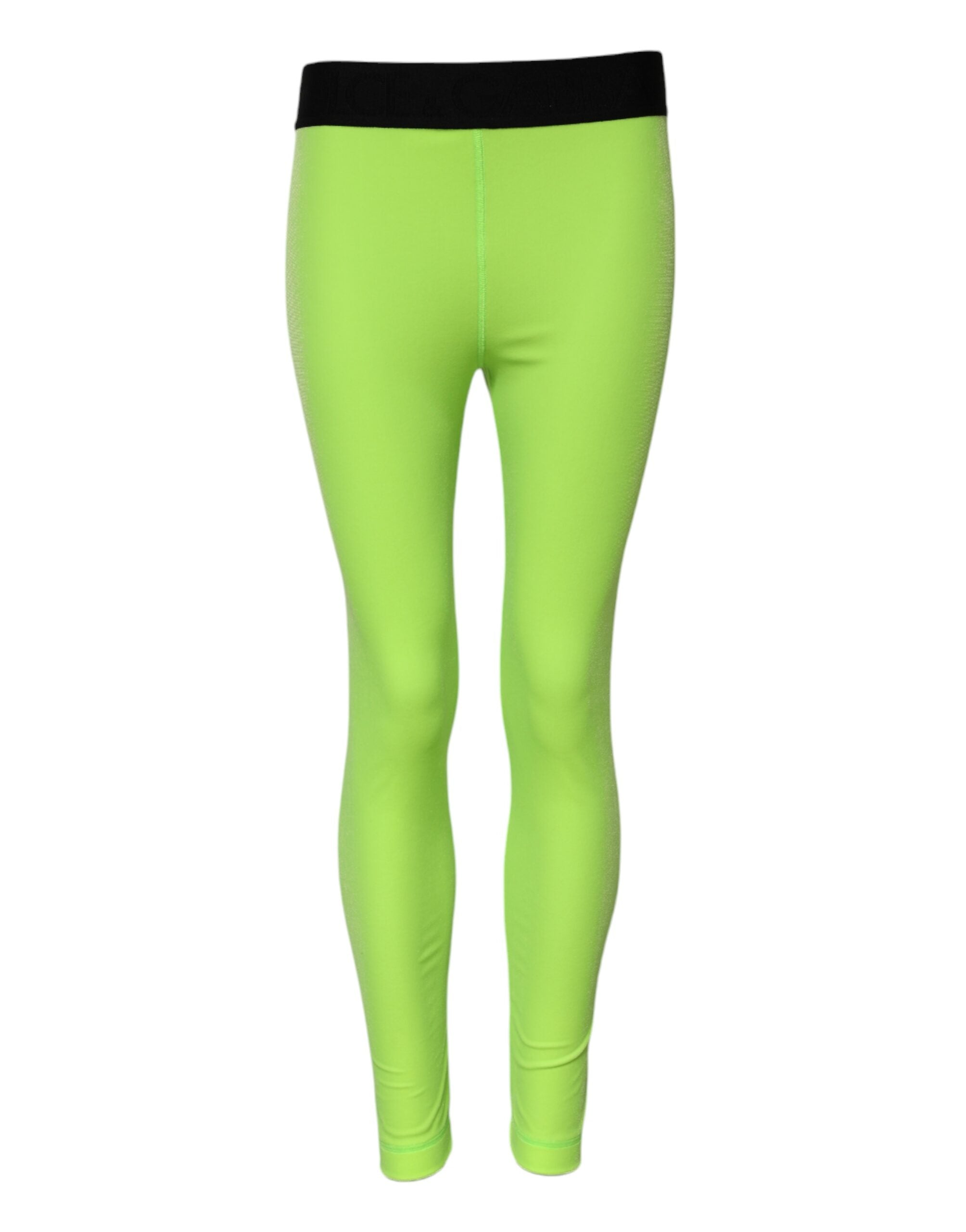 Nylon Stretch Leggings — Green