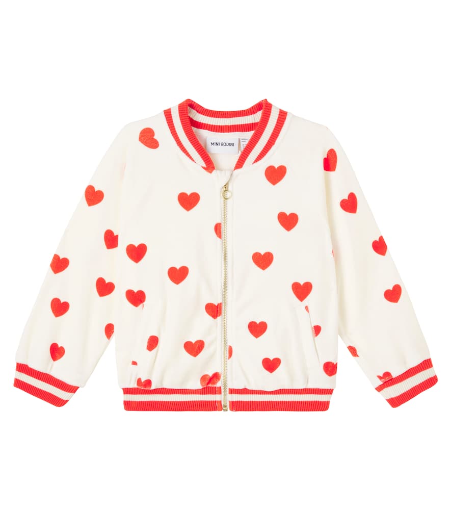 Printed cotton-blend bomber jacket
