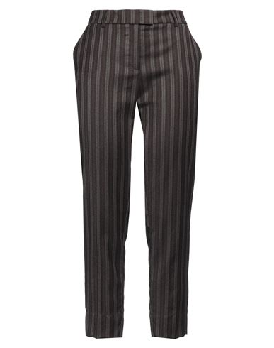 Peserico Woman Pants Dark brown Size 6 Virgin Wool