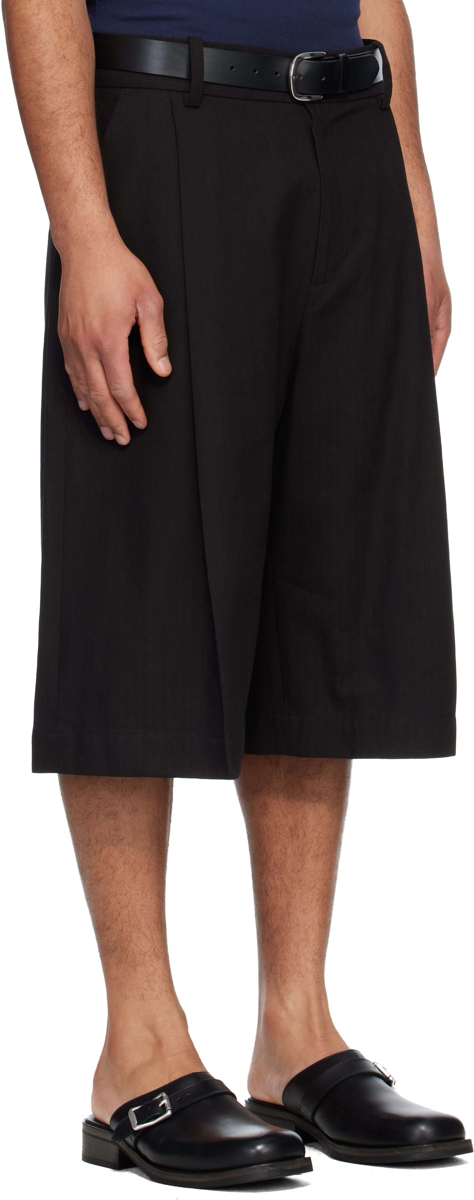 Black Fowld Shorts
