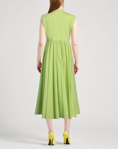 Woman Midi dress Lime green Size 4 Cotton, Polyamide, Elastane