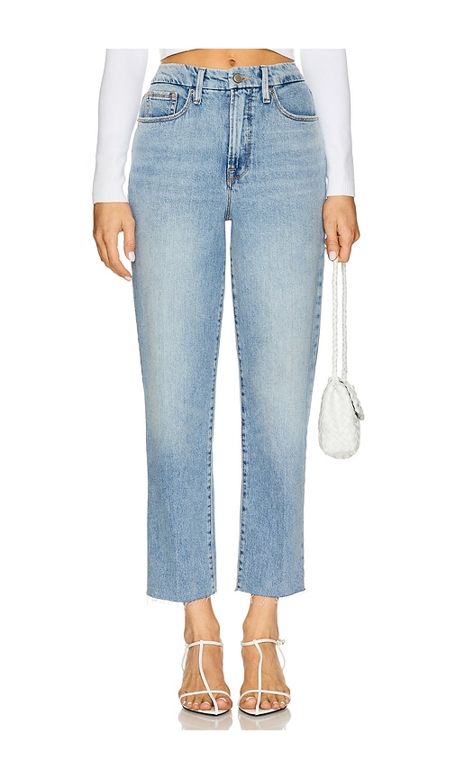 Good American Good Boy Straight Cropped Jeans in Blue. -  8 also in 0, 14, 2, 20, 22