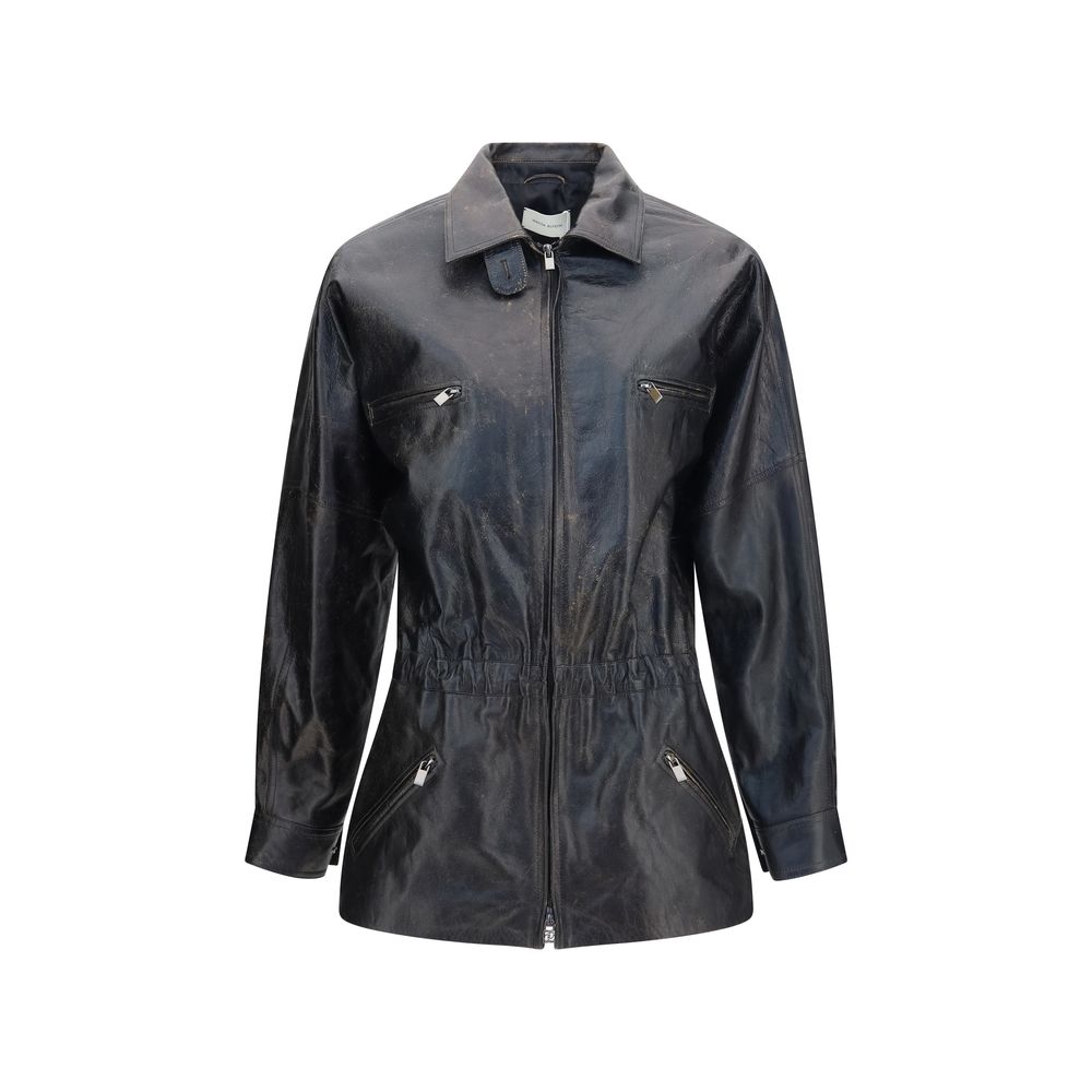 Lambskin Leather Jacket — Black