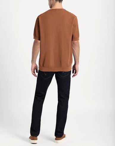 Man Sweater Brown Size 48 Cotton