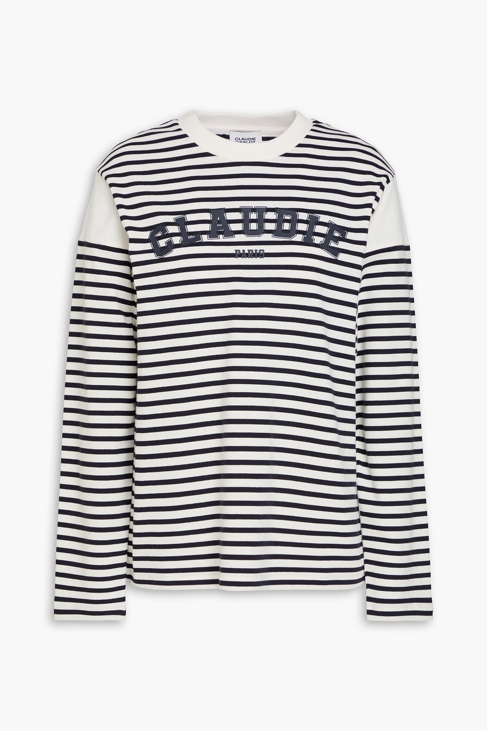 Striped cotton-jersey top