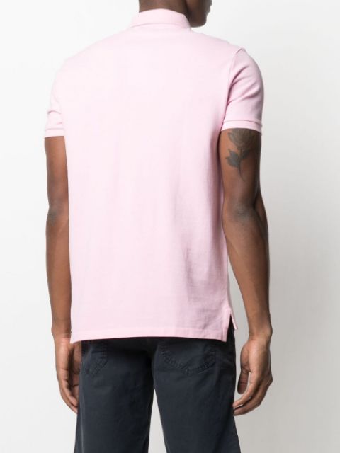 Embroidered-logo short-sleeved polo shirt