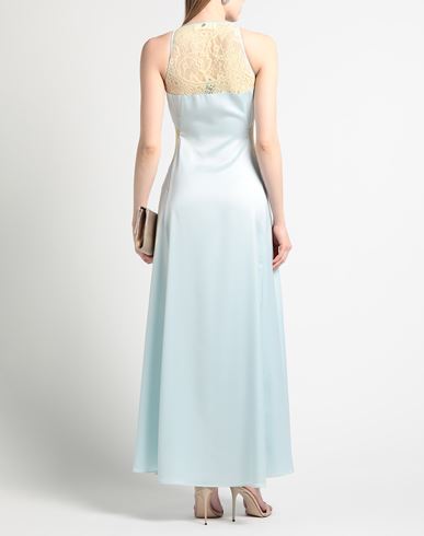 Woman Maxi dress Sky blue Size 8 Polyester, Elastane, Cotton, Polyamide