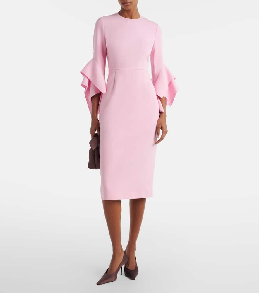 Ruffled midi dress