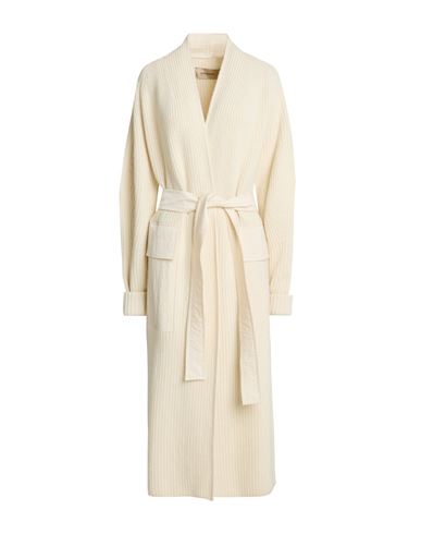 Woman Coat Ivory Size 10 Virgin Wool, Cashmere