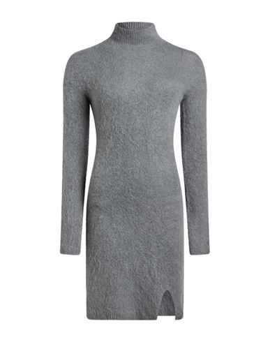 Woman Mini dress Grey Size ONESIZE Alpaca wool, Polyamide, Virgin Wool, Elastane