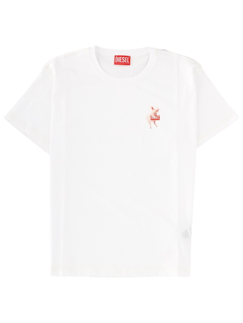 White Logo Crew Neck T-Shirt