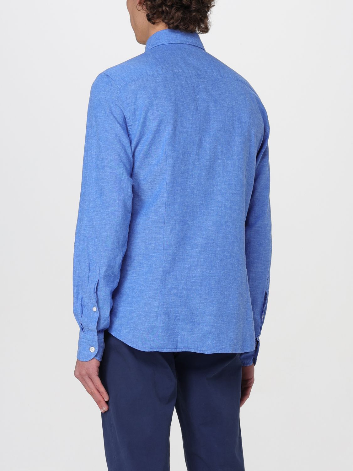 Shirt Men color Gnawed Blue
