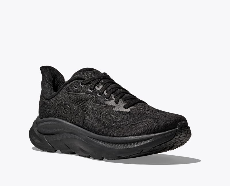HOKA Women's Clifton 10 Shoes in Black/Black