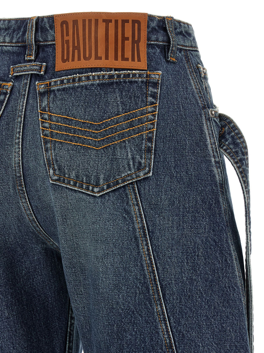 The Blue Denim Strap Jeans Light Blue