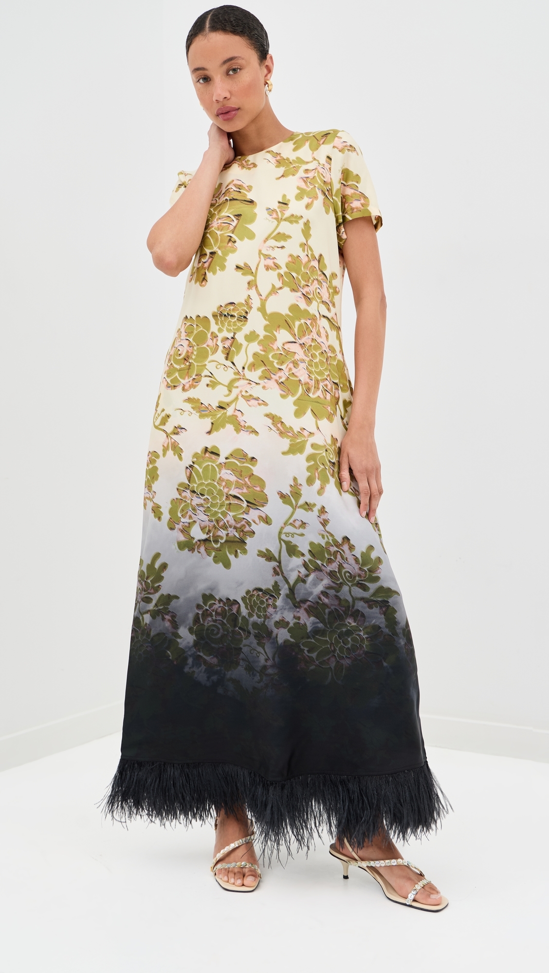 Swing Dress Oasis Ombre Placee Black