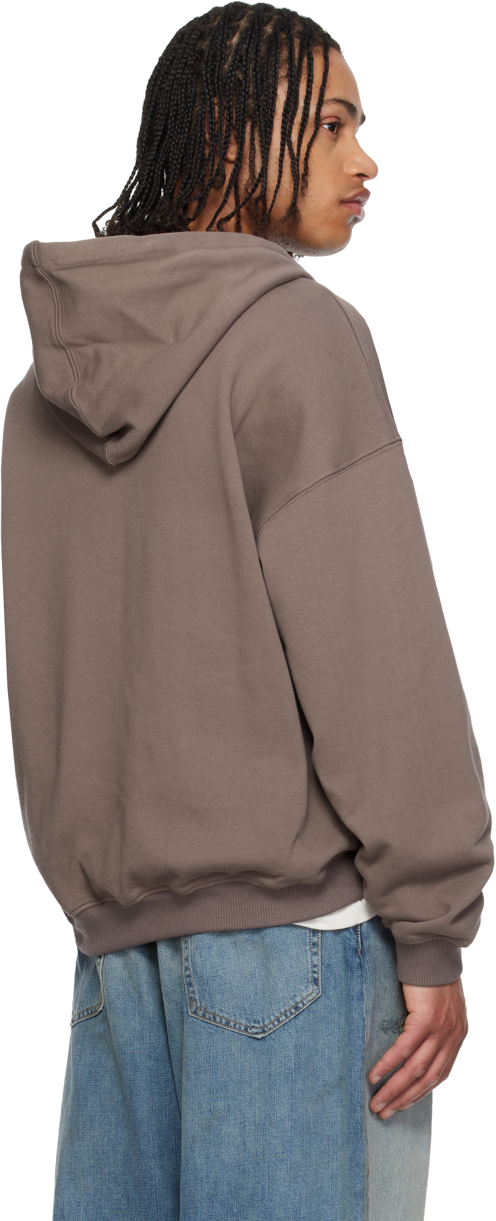 Brown RH Zip Up Hoodie