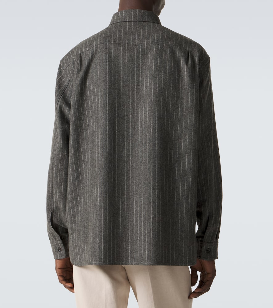 Pinstripe wool shirt