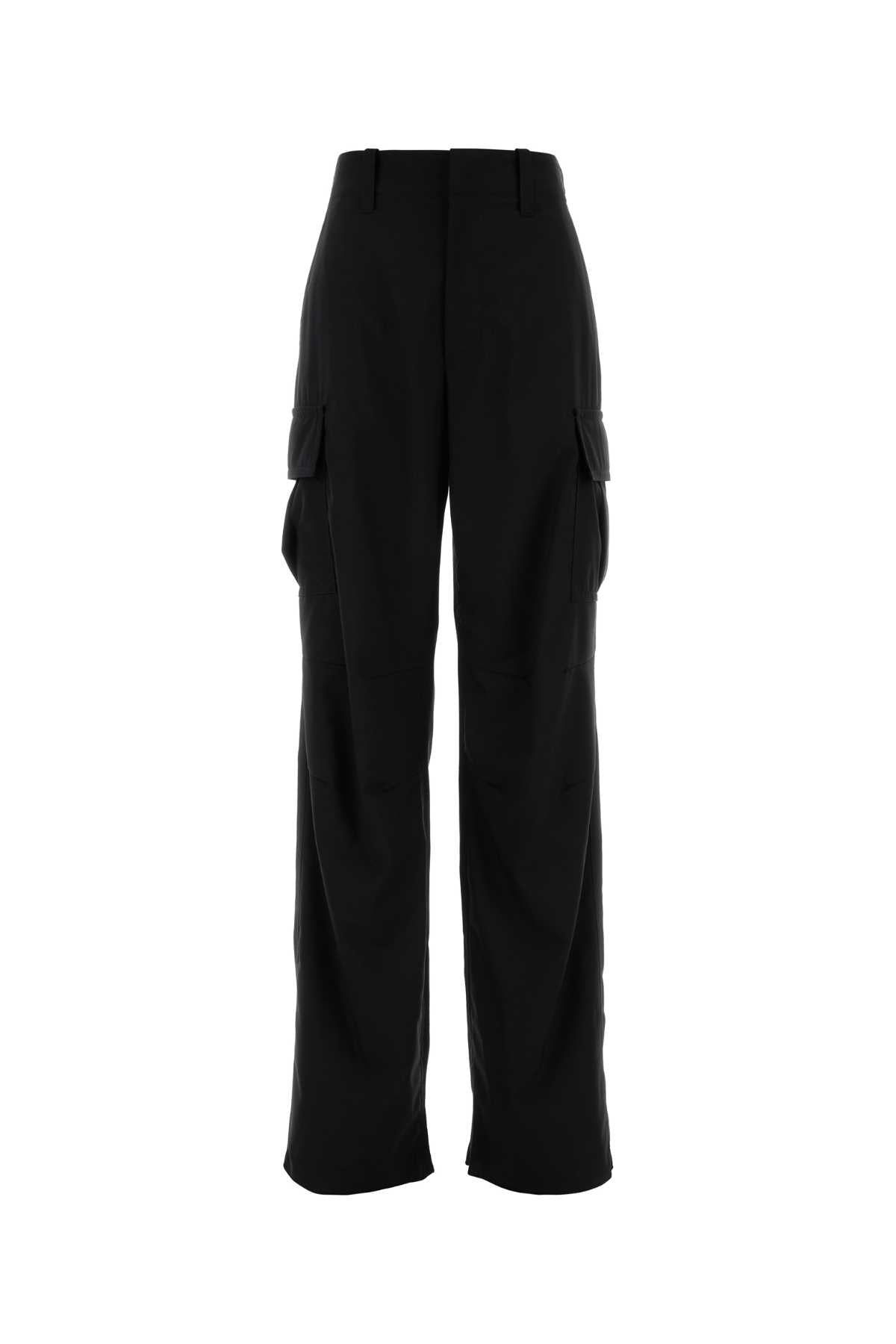 Wool Cargo Pants — Black