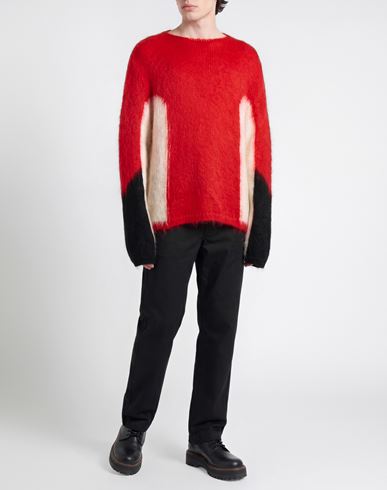 Man Sweater Red Size S Mohair wool, Acrylic
