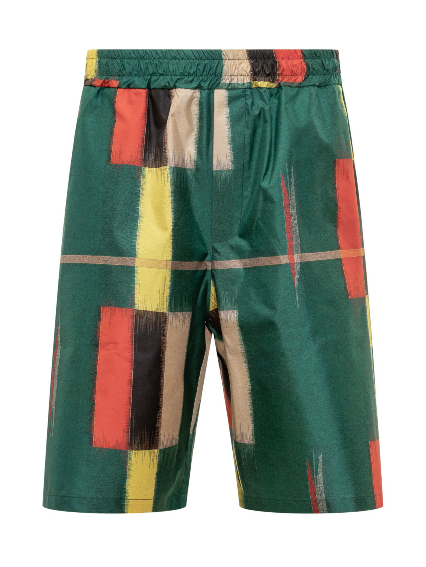 Green Printed Shorts