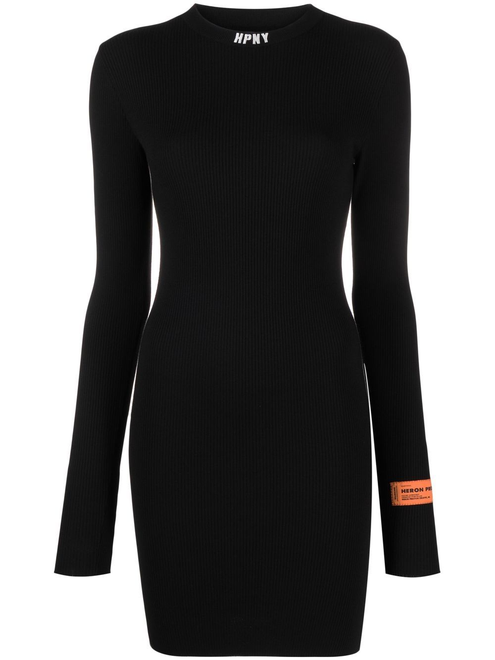Logo-print dress - Black