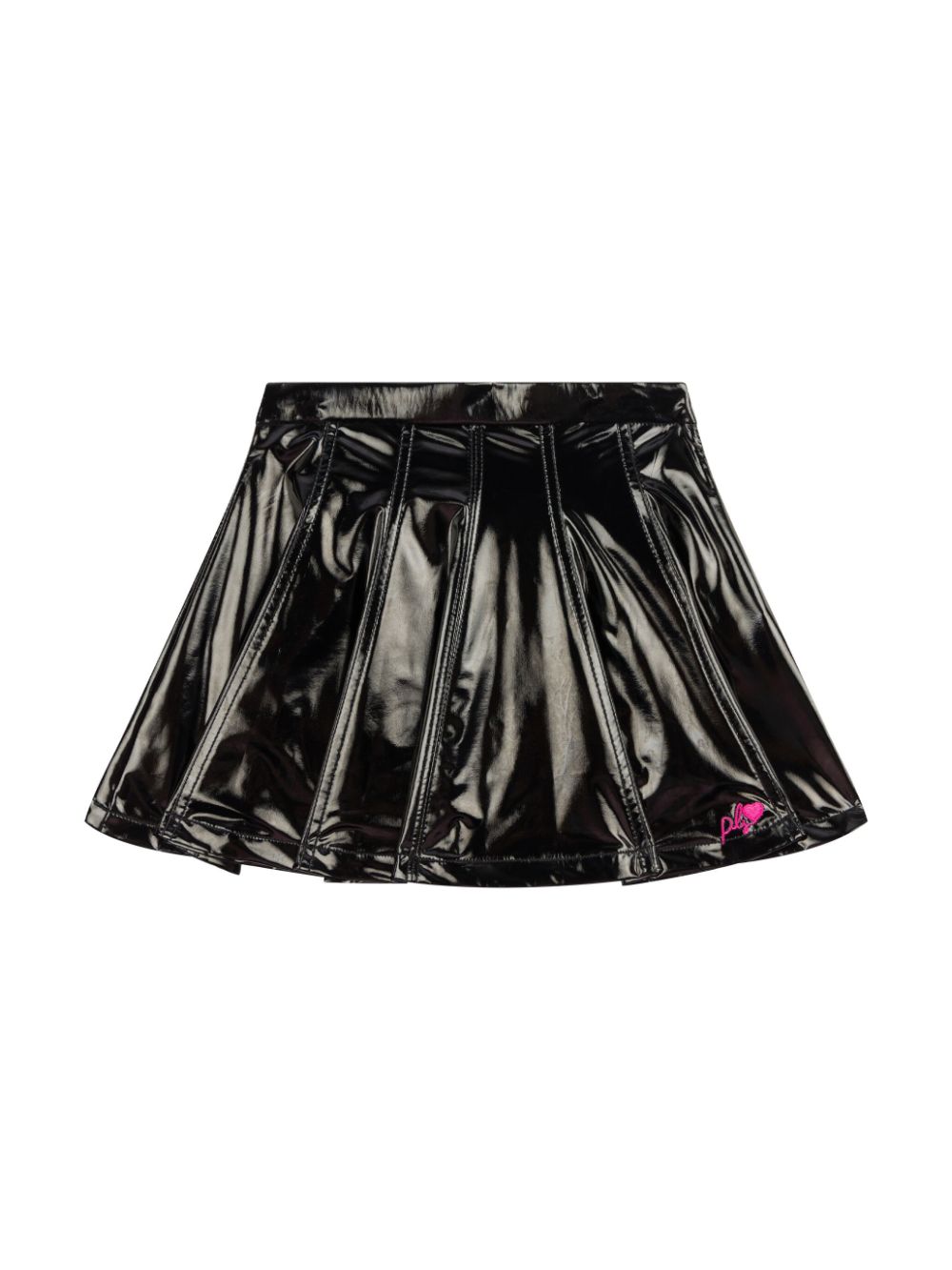 Embroidered-logo skirt - Black