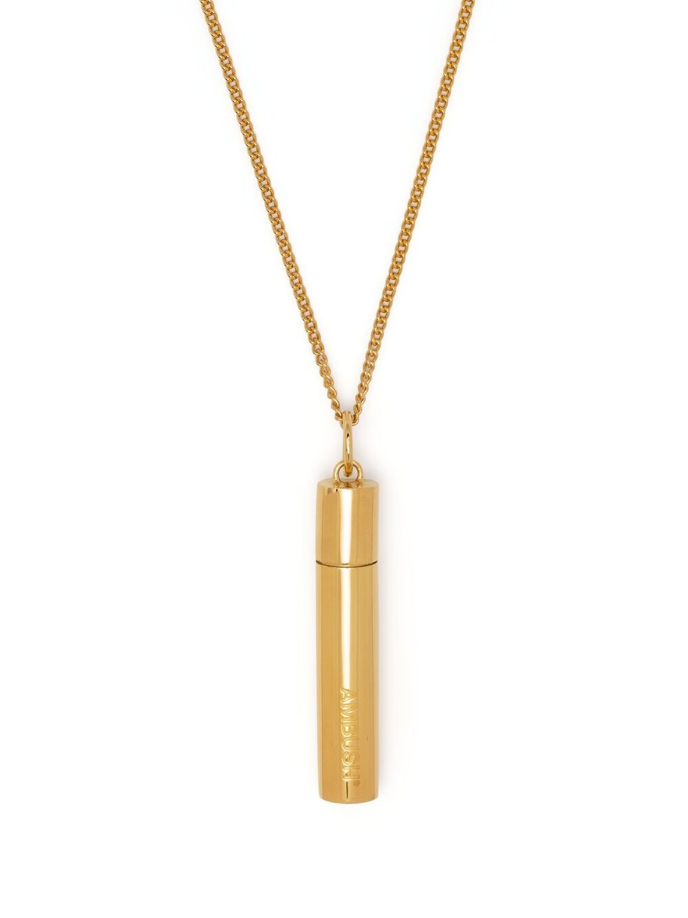 Pill case silver necklace - Gold