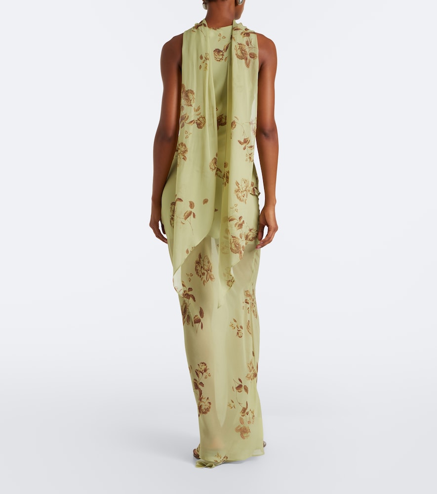 Diosa floral georgette maxi skirt