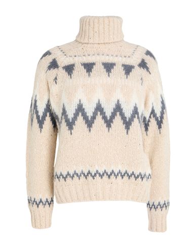 Woman Turtleneck Cream Size S Alpaca wool, Wool, Polyamide, Polyester