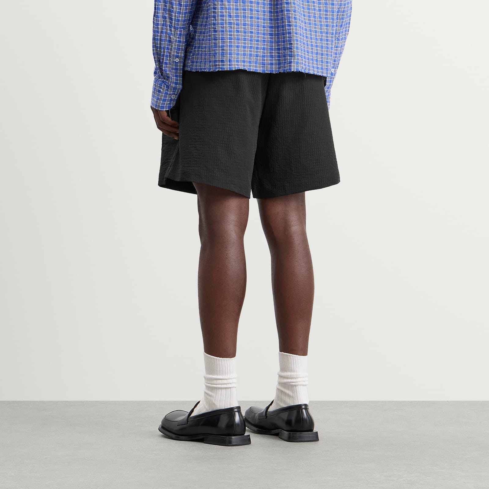 Men's Textured Shorts Black