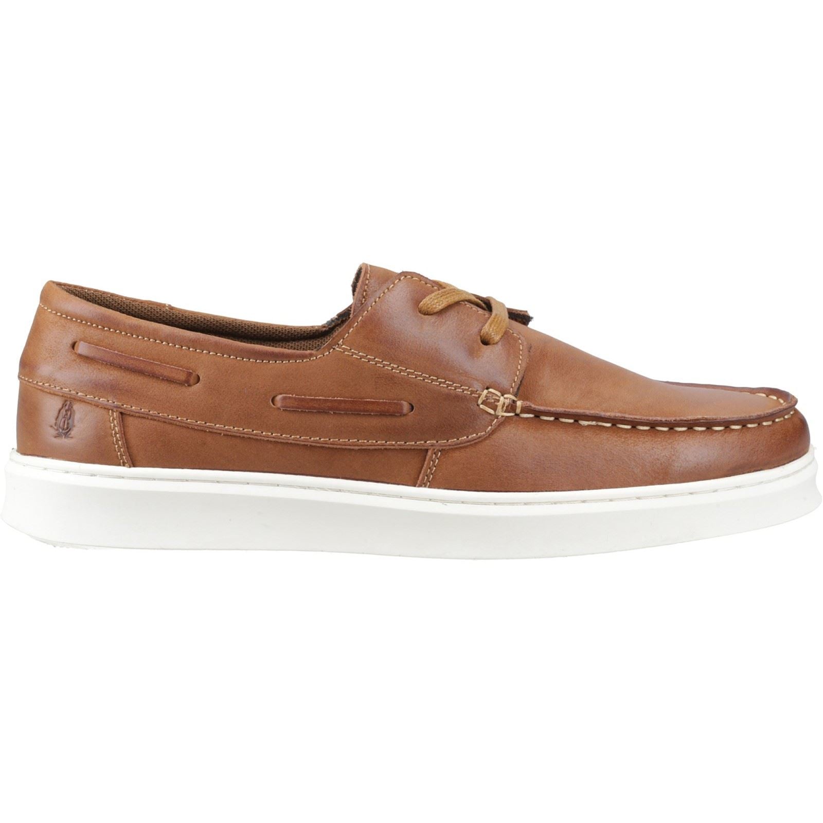 Hush Puppies Madden Boat Shoe Leather Men's Tan Boat Shoe