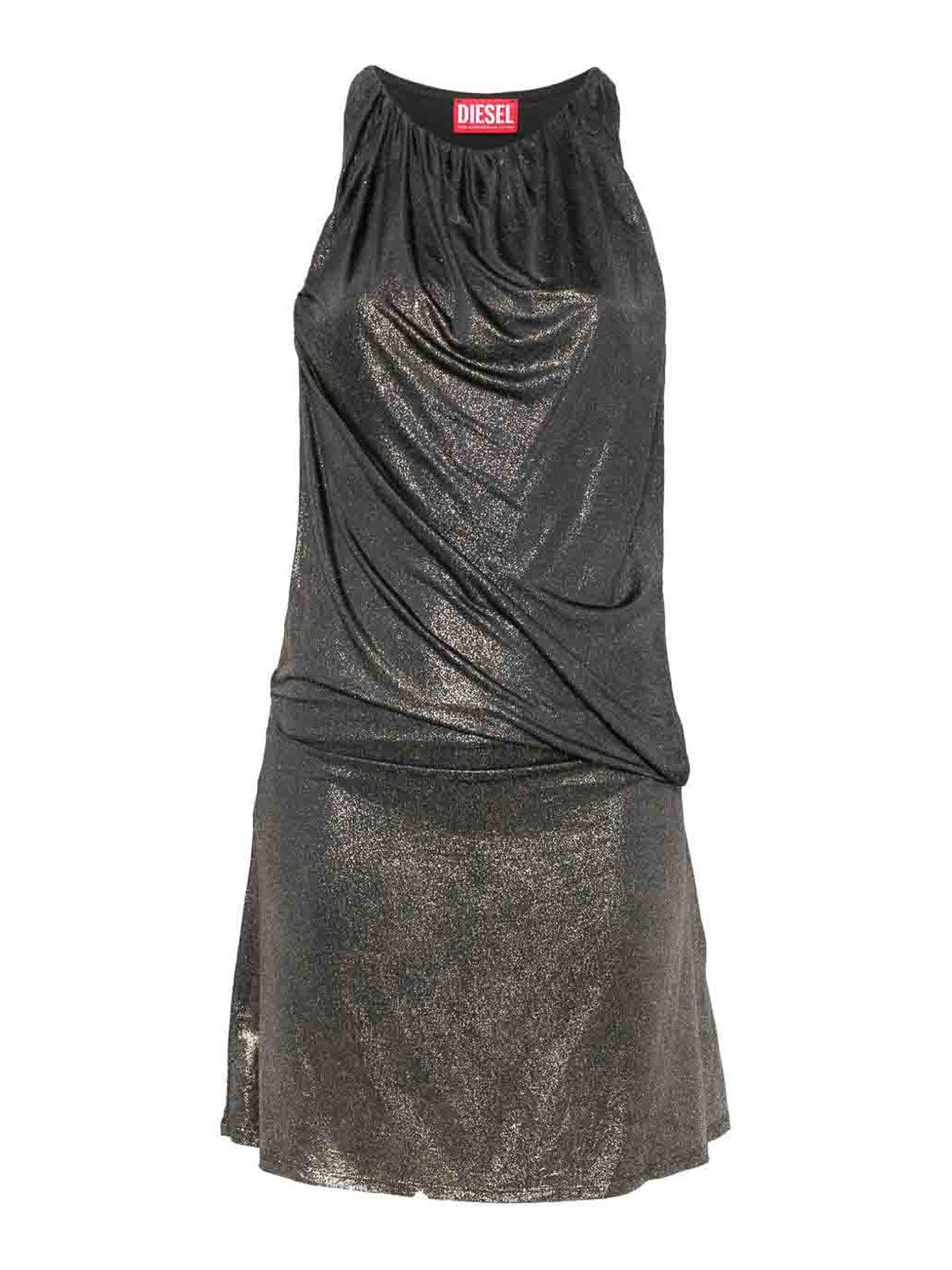 Short Dress With Metallic Effect