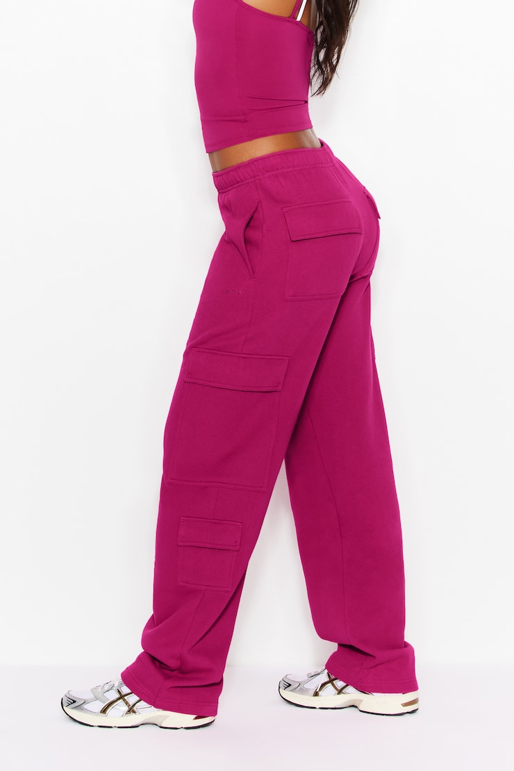 UltraFleece Cargo Sweatpants - Pink - Women Clothing