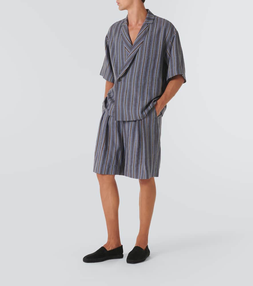 Striped wool Bermuda shorts