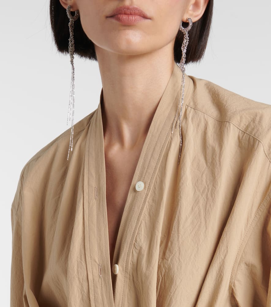 Belted cotton shirt dress