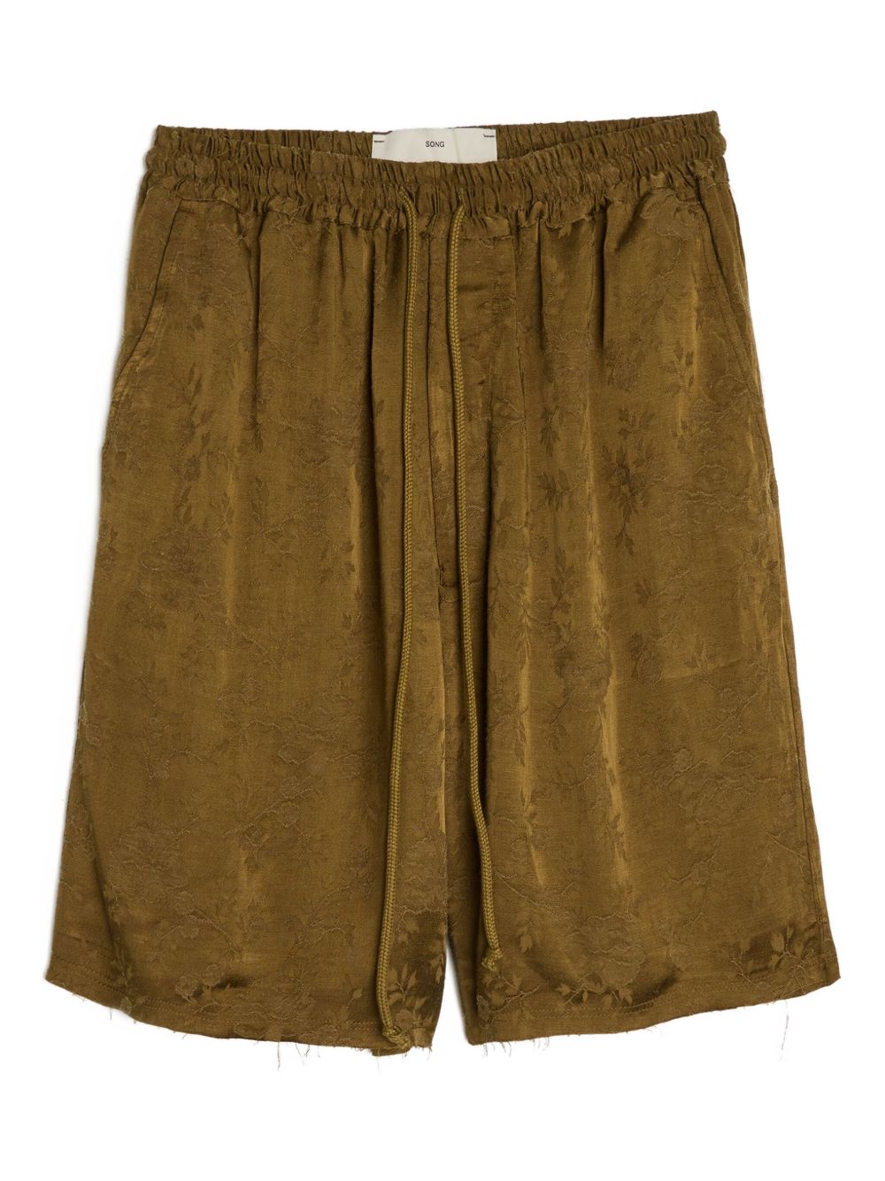 Textured lace-effect shorts - Green