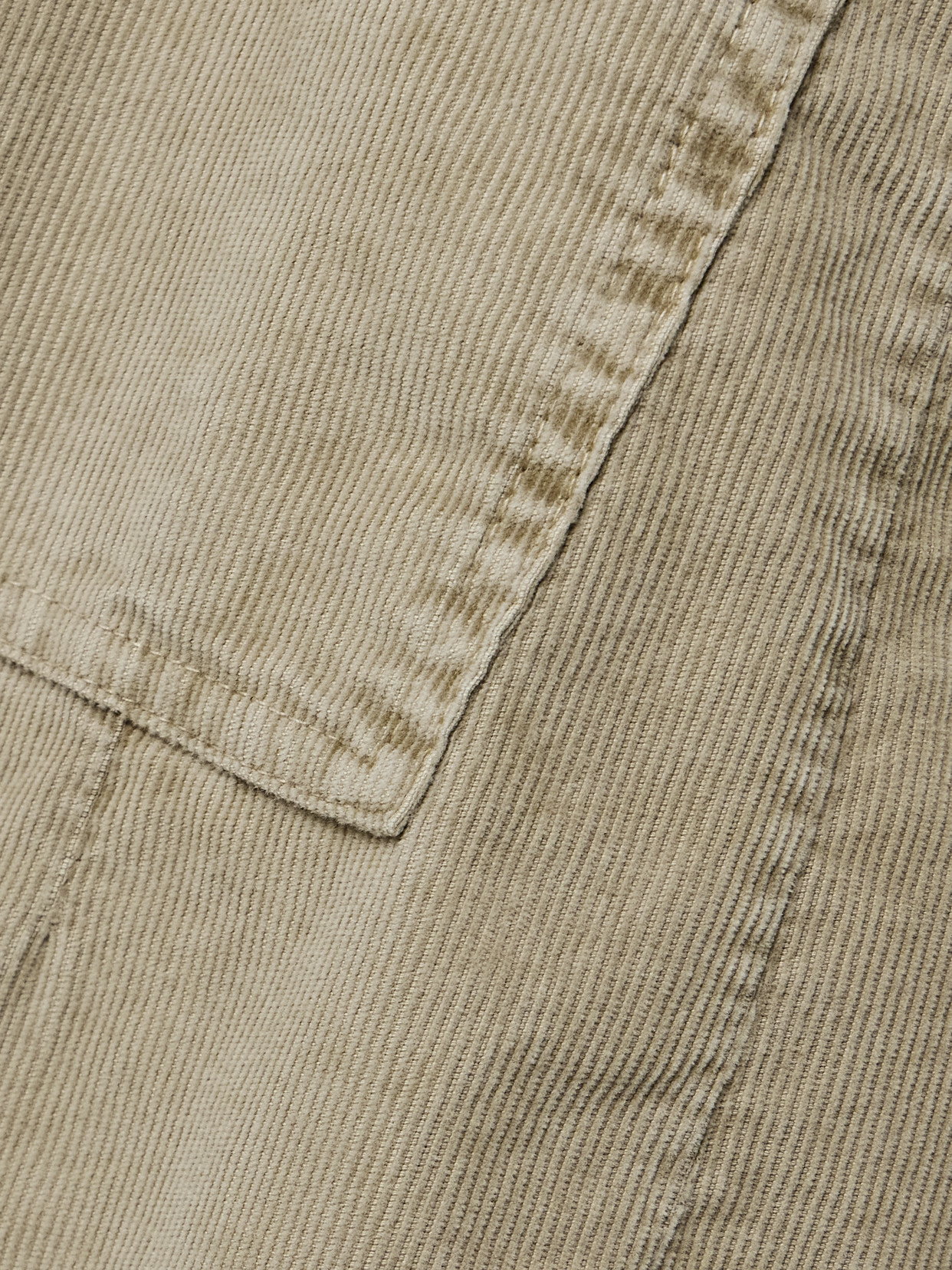 Cotton-blend Corduroy Barrel-leg Pants - Neutrals