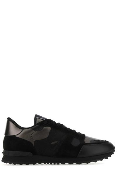 Valentino Garavani Rockrunner Camouflage Lace-Up Sneakers