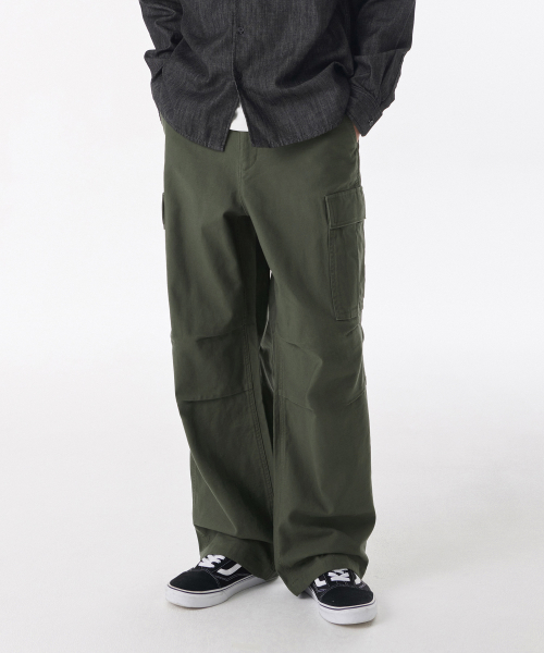 White Satin Parachute Cargo Pants