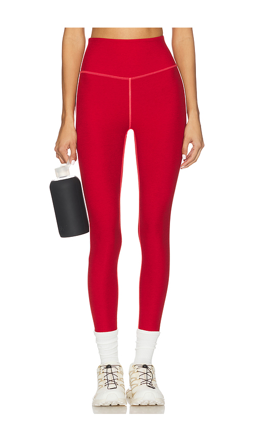 Beyond Yoga Spacedye Ready Midi Legging in Midnight Burgundy Heather - Burgundy.  XS also in L